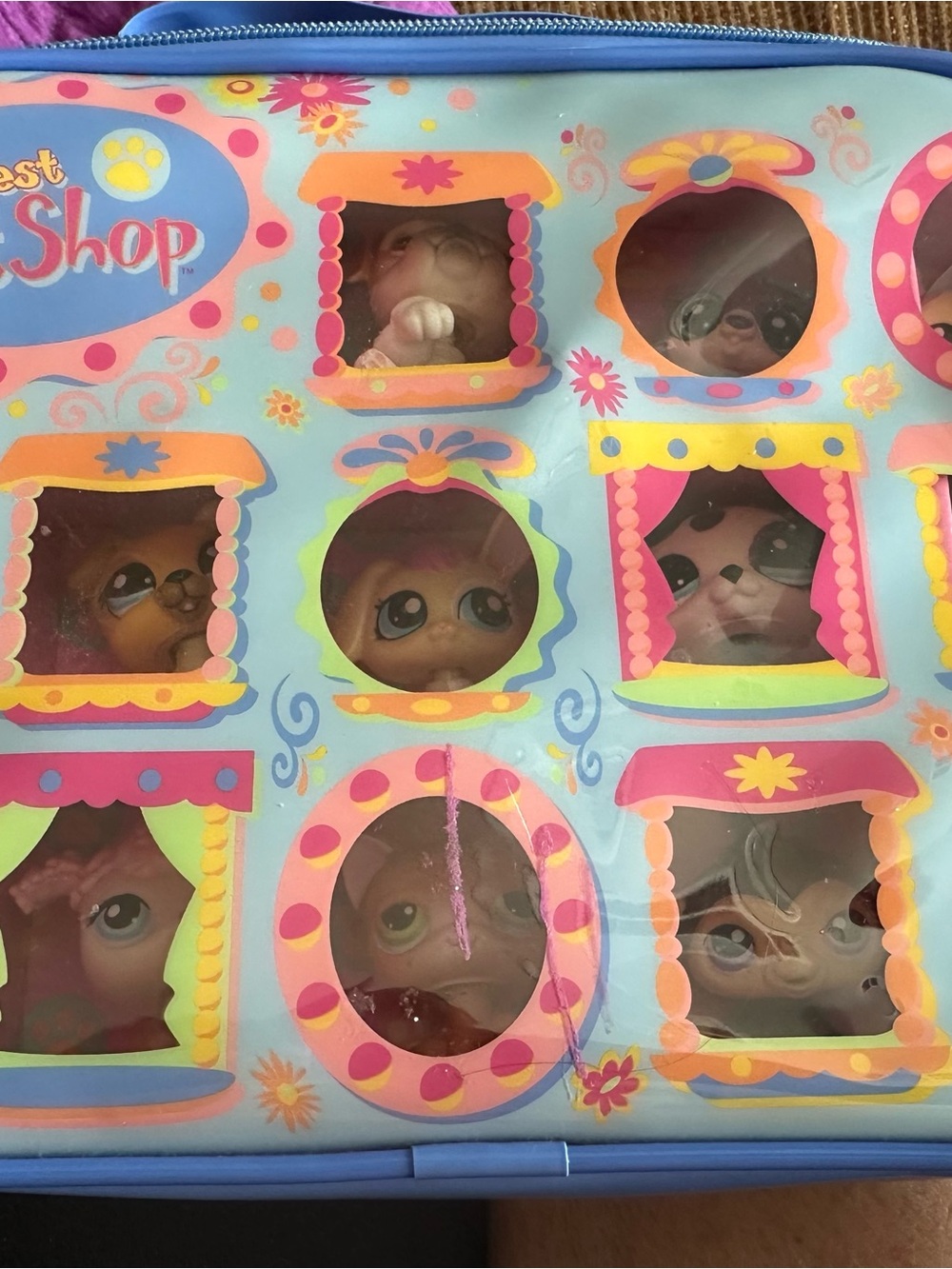 Littlest Pet Shop Blue Storage Case with Pets